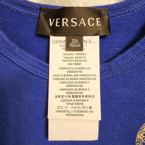 Versace Blue T-Shirt size 12A